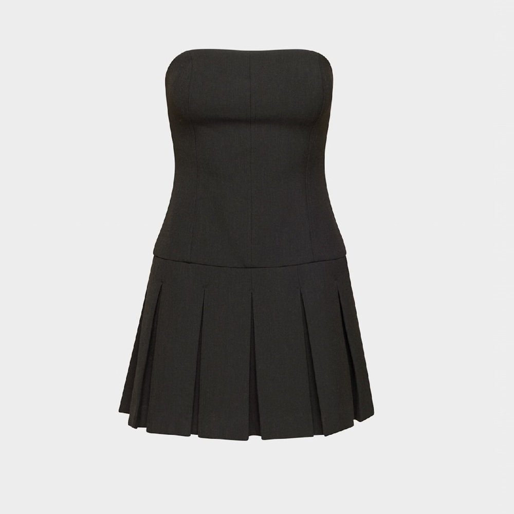 Aritzia Wilfred Polished Dress • Heather Black • Size 4 • NWT